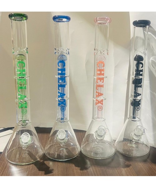 Water Pipe - 19" Chelax w/Triple Percolators
