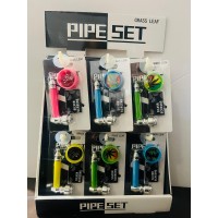 Metal Pipe with Screen & Colorful Grinder (HX1708) (24/Display)