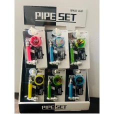 Metal Pipe with Screen & Colorful Grinder (HX1708) (24/Display)