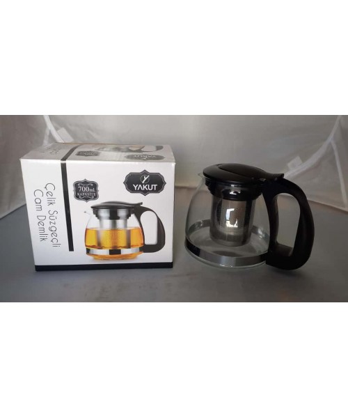 Glass Tea Pot w/Filter - (700 ml) (19-03) Glass Tea Pot w/Filter - (700 ml) (19-03)