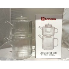 Glass Double Tea Pot - (PSH03-02) Glass Double Tea Pot - (PSH03-02)