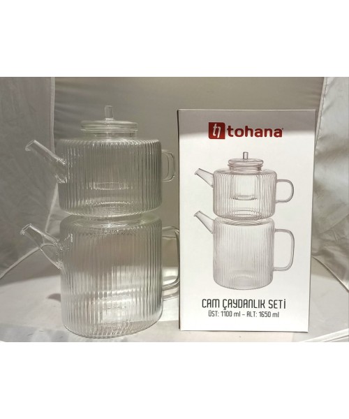 Glass Double Tea Pot - (PSH03-02) Glass Double Tea Pot - (PSH03-02)