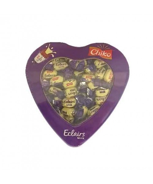Chiko Eclairs Toffee - Milk (Heart Tin) (8 x 900 g)