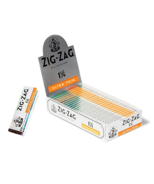 Rolling Paper - Zig Zag Ultra Thin (Silver), 1 1/4 (25 Units)
