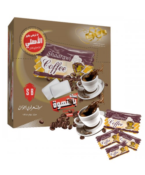 Sharawi Brothers (SB) Gum - COFFEE (24 boxes x 100 Packs of 2)