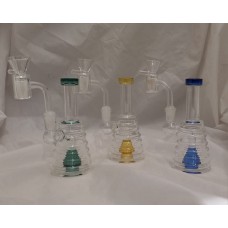 Water Pipe - 6" Dual Herb/Oil Shower Style 12