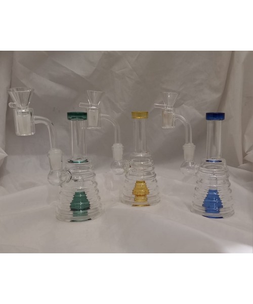 Water Pipe - 6" Dual Herb/Oil Shower Style 12