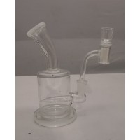 Water Pipe - 7" Dual Herb/Oil Bend Inline Shower Tube