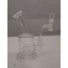 Water Pipe - 7" Dual Herb/Oil Bend Inline Shower Tube