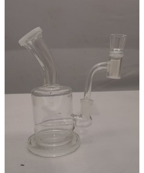 Water Pipe - 7" Dual Herb/Oil Bend Inline Shower Tube