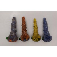 Glass Pipe 4" Twisted Frit