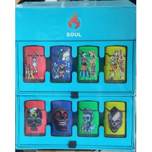 3" Mini Torch Lighter - Skull (40/Display)