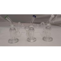 Water Pipe - 7" Dual Herb/Oil Bend Cycle Shower