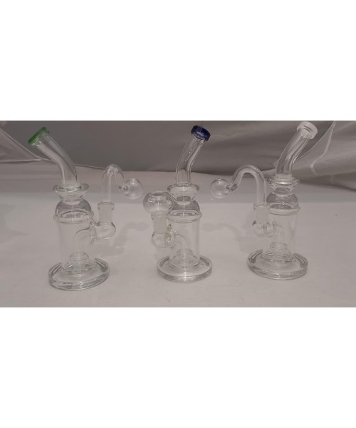 Water Pipe - 7" Dual Herb/Oil Bend Cycle Shower