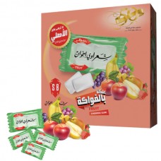 Sharawi Brothers (SB) Gum - FRUIT (24 boxes x 100 Packs of 2)