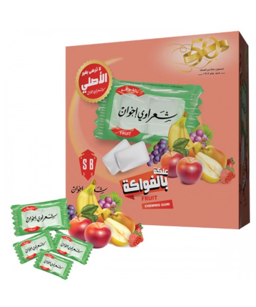 Sharawi Brothers (SB) Gum - FRUIT (24 boxes x 100 Packs of 2)