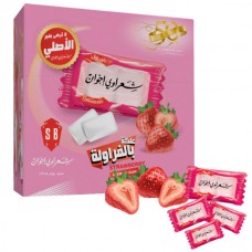 Sharawi Brothers (SB) Gum - STRAWBERRY (24 boxes x 100 Packs of 2)