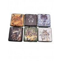 Cigarette Case - Metal Wolf- 20 King Size (12)