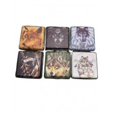 Cigarette Case - Metal Wolf- 20 King Size (12)