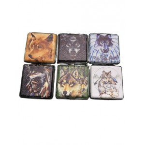 Cigarette Case - Metal Wolf- 20 King Size (12)