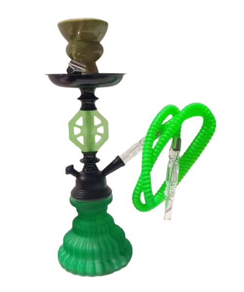 Small Hookah - Single Hose - Green (SMKE-013)