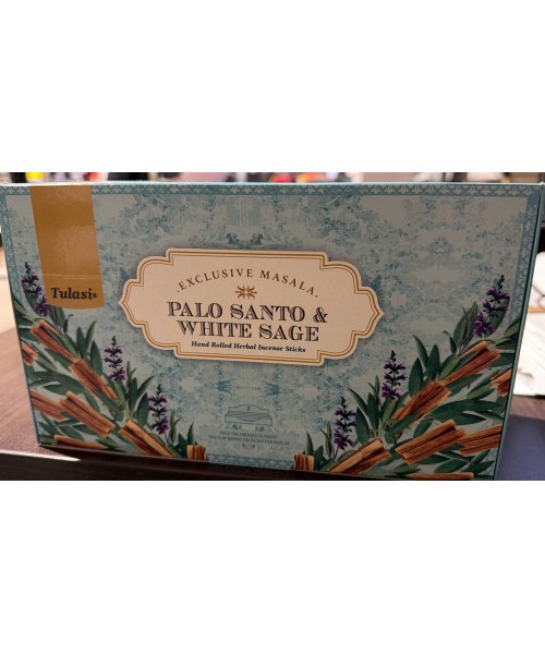 Incense - Tulasi Masala 15g Palo Santo & White Sage (Box of 12) Incense - Tulasi Masala 15g Palo Santo & White Sage (Box of 12)