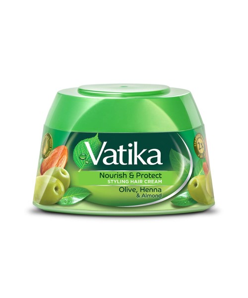 Vatika Hair Cream - Nourish & Protect w/Olive, Henna & Almond (2 x 140 g) Vatika Hair Cream - Nourish & Protect w/Olive, Henna & Almond (2 x 140 g)