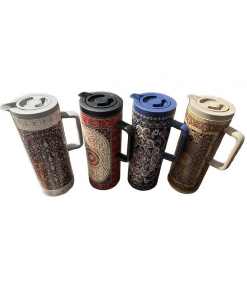 Vacuum Thermos 1 L w/Pink Glass - 1441B (20)