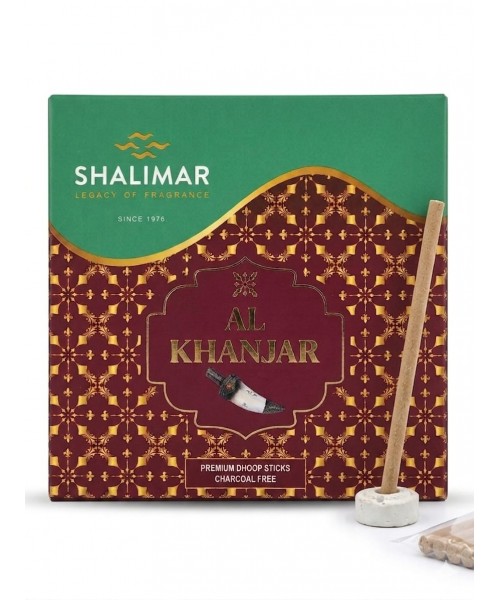 Shalimar 5" Long Burning Dhoop Sticks - Al Khanjar (12 x 10 Pcs)
