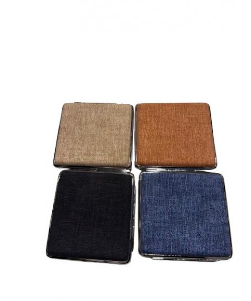 Cigarette Case - Metal W/Solid Color - 20 King Size (12)