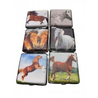 Cigarette Case - Metal Horse - 20 King Size (12)