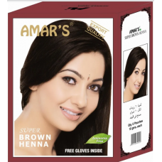 AMAR'S Super Brown Henna (10 Packs x 6 Sachets x 10 g)