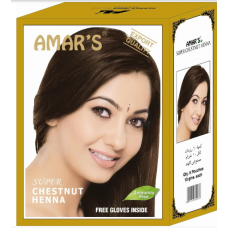 AMAR'S Super Chestnut Henna (10 Packs x 6 Sachets x 10 g)