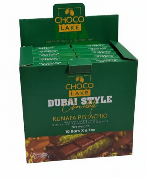 Choco Lake DUBAI STYLE KUNAFA PISTACHIO (10 Bars x 190 g)