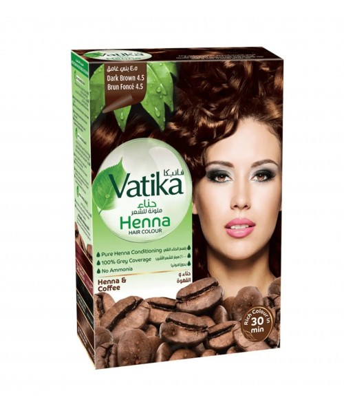 Vatika Henna - Dark Brown (6 Packs x 6 Sachets x 10 g). Vatika Henna - Dark Brown (6 Packs x 6 Sachets x 10 g).