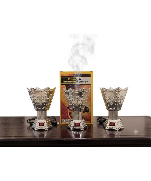 Electric Incense Burner - Silver - (WF001)