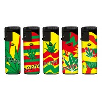 VBD Torch Lighter (50/Display) -Jamaican Themed VBD Torch Lighter (50/Display) -Jamaican Themed