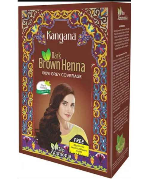 Kangana Dark Brown Henna (6 Sachets x 10 g) (10)