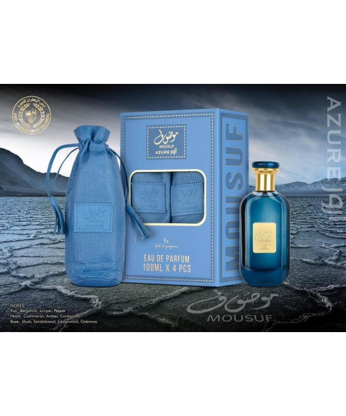 Perfume - MOUSUF AZURE 100 ML (4 x 100 ML) Perfume - MOUSUF AZURE 100 ML (4 x 100 ML)