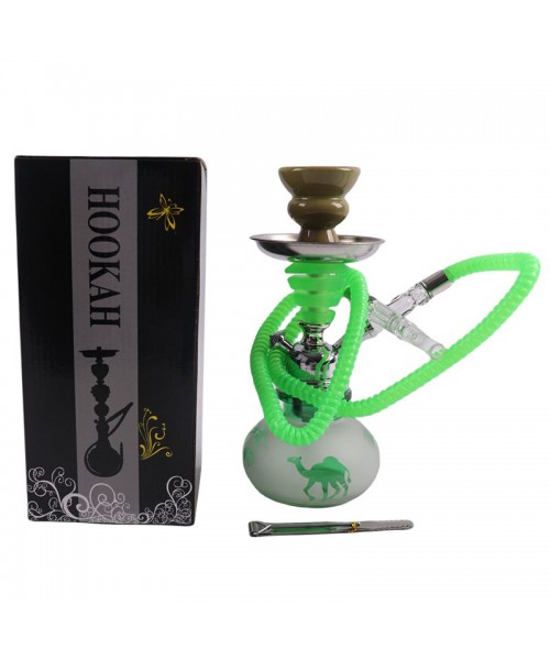 Small Hookah - Single Hose - GREEN (SMKE-016) Small Hookah - Single Hose - GREEN (SMKE-016)