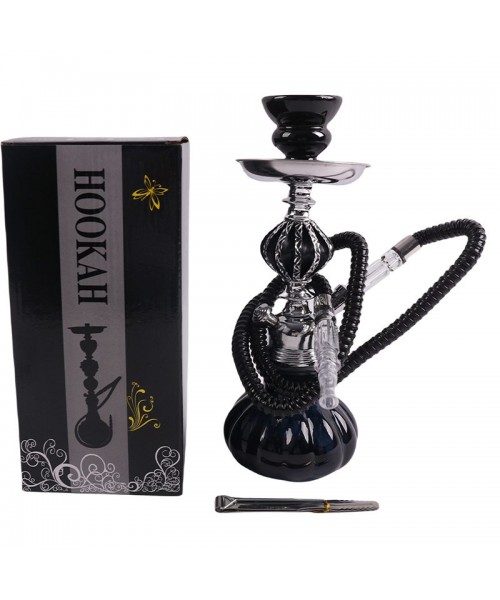 Small Hookah - Single Hose - BLACK (SMKE-020) Small Hookah - Single Hose - BLACK (SMKE-020)