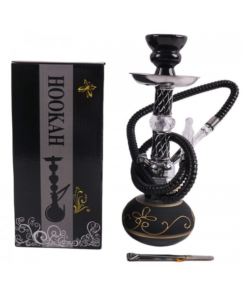 Small Hookah - Single Hose - BLACK (SMKE-025)
