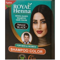 Royal Henna Shampoo Hair Color - Natural Black (12 x 25 ml) Royal Henna Shampoo Hair Color - Natural Black (12 x 25 ml)