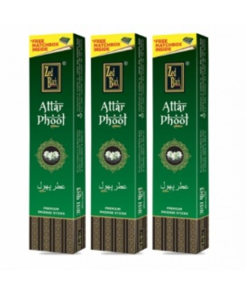 Incense - Zed Black Attar Phool (Box of 120 Sticks)