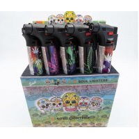 Soul Single Torch Lighter (15/Display) - Weed 01 Soul Single Torch Lighter (15/Display) - Weed 01