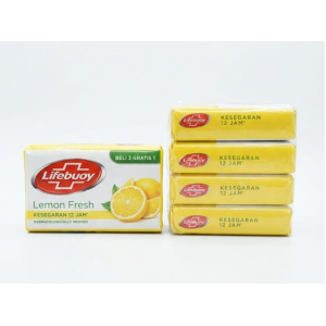 Lifebuoy Soap Fresh Lemon (4 pcs x 100 g) 