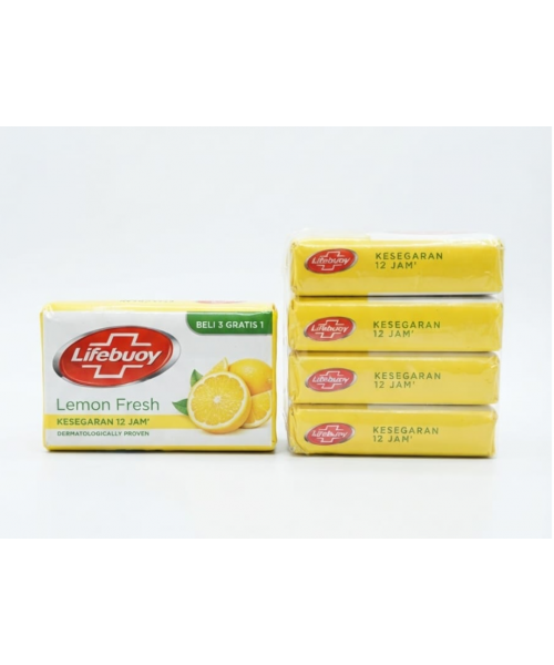 Lifebuoy Soap Fresh Lemon (4 pcs x 100 g) 