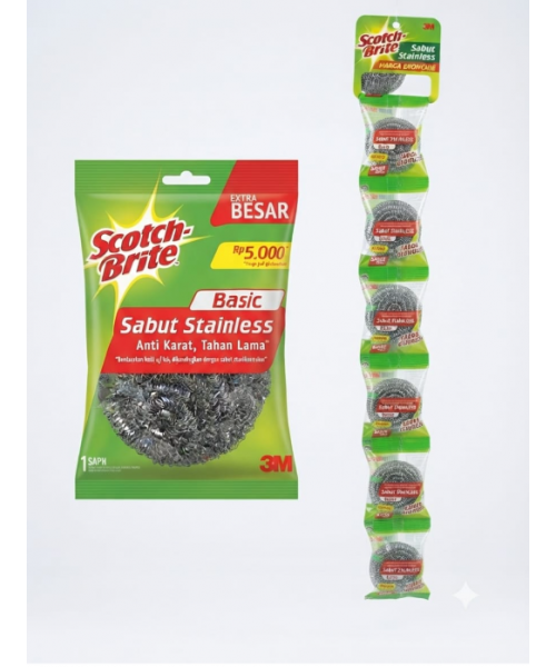 Scotch Brite Stainless Steel Scrubber (12/Display) (8)