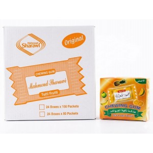 Sharawi Brothers (SB) Gum - Tutti Frutti (24 boxes x 100 Packs of 2)