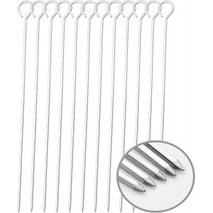 Stainless Steel BBQ Skewers - Square (6 Pcs/Pack) (45x0.3x0.3 cm) (4-25) (50)